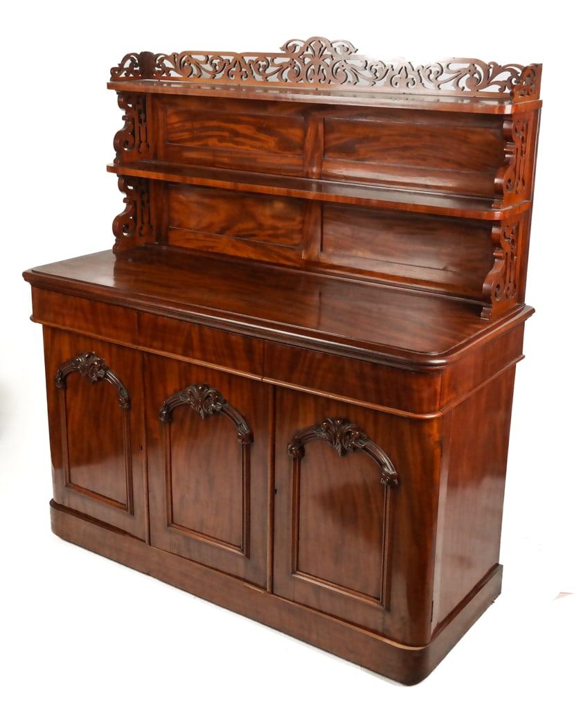 Victorian Carved Mahogany Server Credenza (1 of 11)