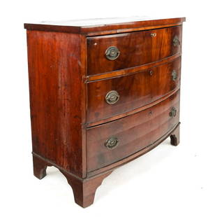 Regency Mahogany Bowfront Chest