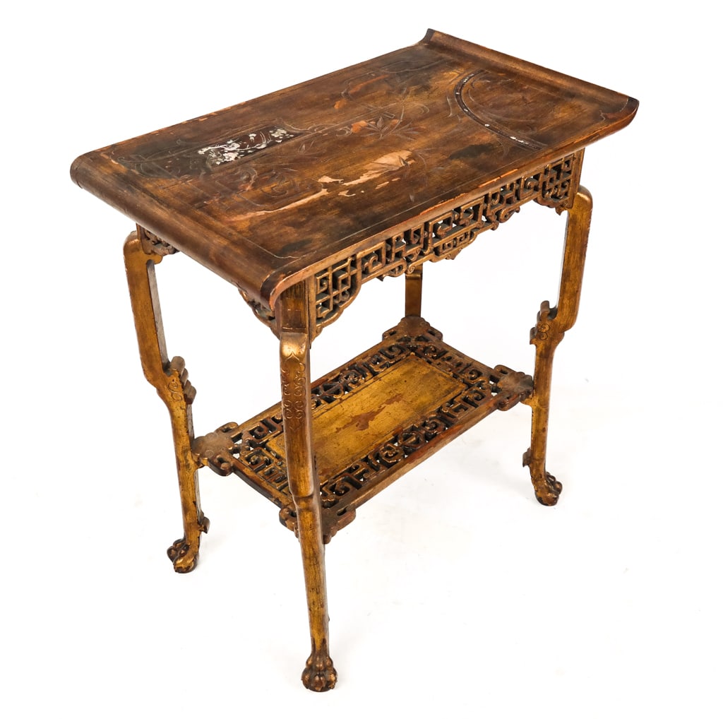 Giltwood and Chinoiserie Side Table (1 of 12)