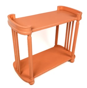 Regency Peach Painted Book Table