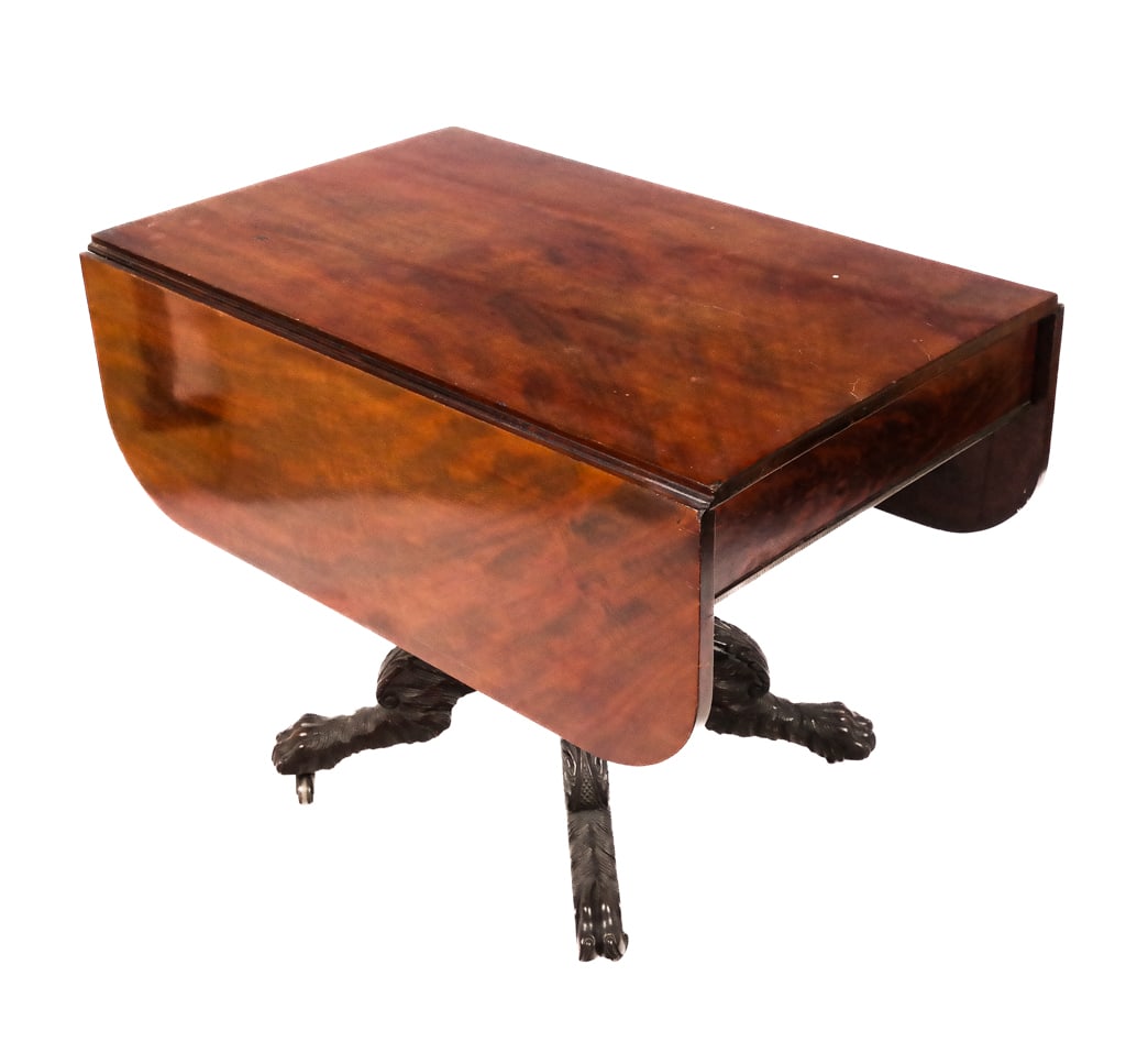 Flame Mahogany Drop Leaf Table (1 of 12)