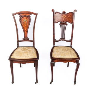 Two Victorian Mahogany Side Chairs