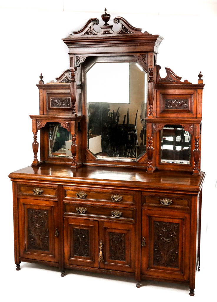 Victorian Mahogany Sideboard with Mirror Top (1 of 11)