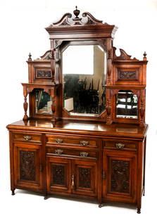 Victorian Mahogany Sideboard with Mirror Top