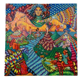 Barbara MENDES: "Plight Of Tibet" - Acrylic