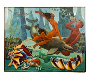 SAWYER: Underwater Study - Oil Painting