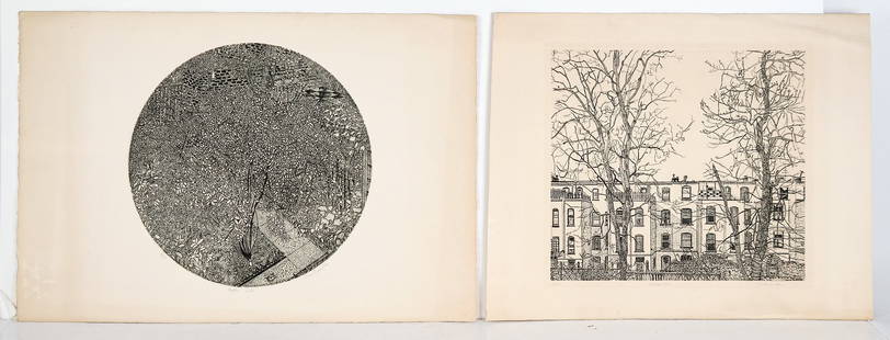 Simon DINNERSTEIN: - Two Etchings