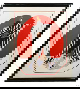 Manner of ERTE: Woman In Robe - Serigraph