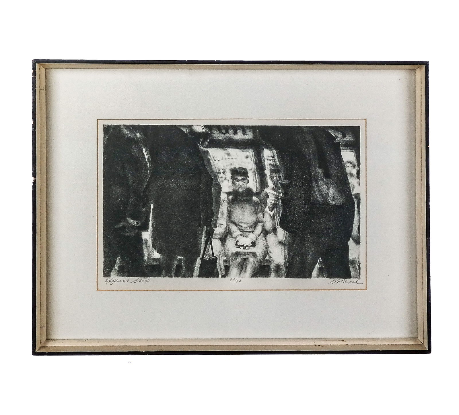 Richard A. CLARK: Woman In Subway - Lithograph (1 of 10)