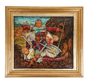 Eduardo TORASSA: Battle Scene - Oil Painting