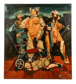 Eduardo TORASSA: "El Triangulo..." Oil Painting