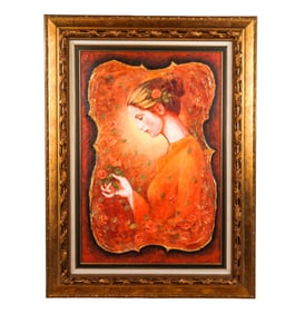 Charles LEE: "Celestial Roses" - Oil Painting