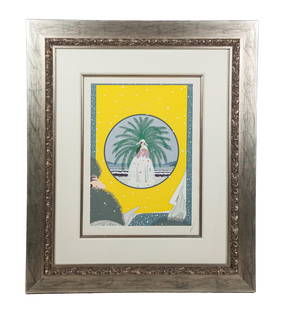 ERTE: Woman By Tree - Lithograph