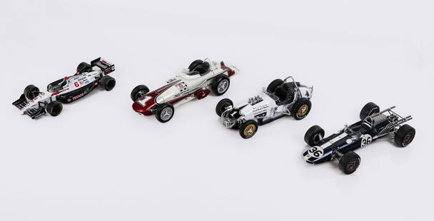 Group of 4 Open Wheel Race Cars