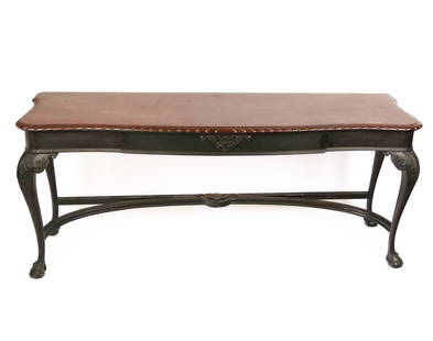 Painted and Ebonized Mahogany Console Table