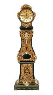 Louis XVI Boulle and Dore Bombe Longcase Clock