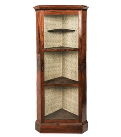 Biedermeier Mahogany Corner Cabinet