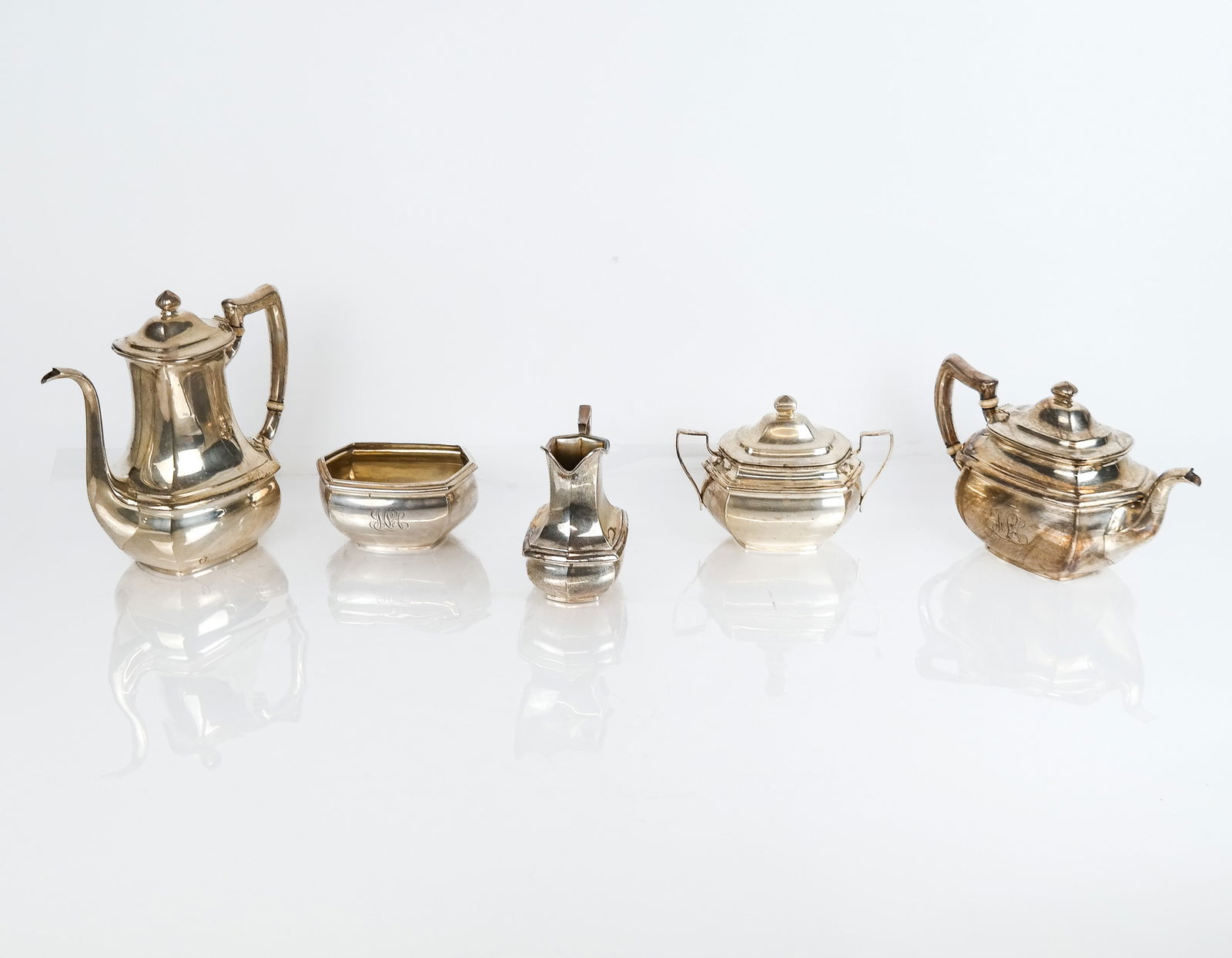 5-Pc. Gorham Sterling Silver Tea Set (1 of 14)