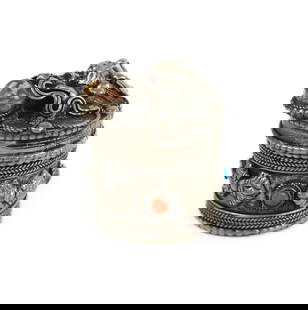 Chinese Jeweled Pill Box