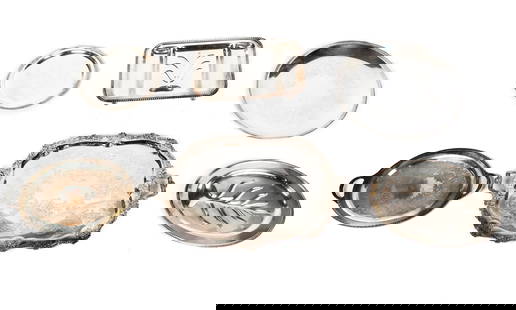 Six Silver Plate Platters