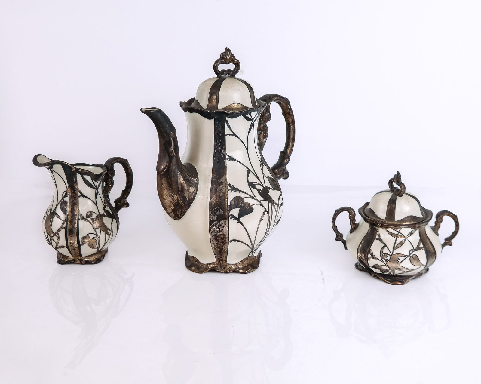 Hertel Jacob Silver and Porcelain Coffee Set, 3 (1 of 10)