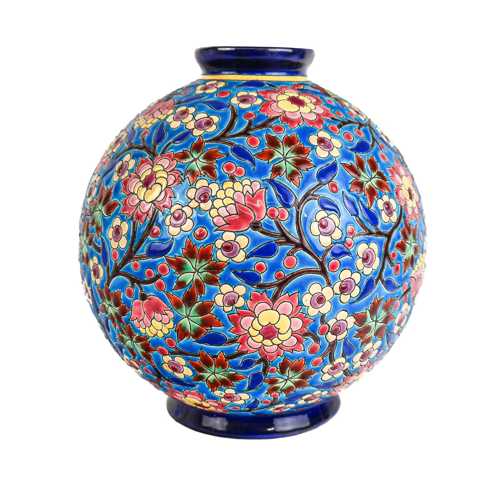 Emaux de Longwy Earthenware Vase (1 of 8)