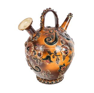 Zsolnay Earthenware Water Vessel / Ewer