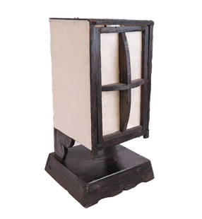 Japanese Wood and Rice Paper Lantern Candle Holder