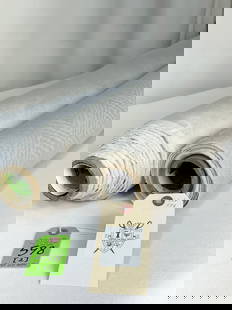 Fret Fabrics Linen Damask And Ivory Mohair Fabric