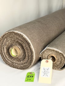 Two Bolts Of Maharam's Mocha Upholstery Linen Fabric