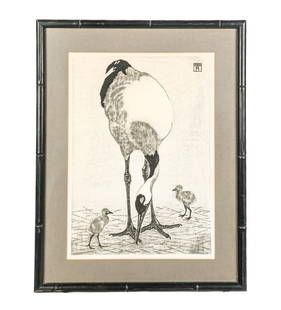 Aoyama MASAHARU: Crane & Colts - Print