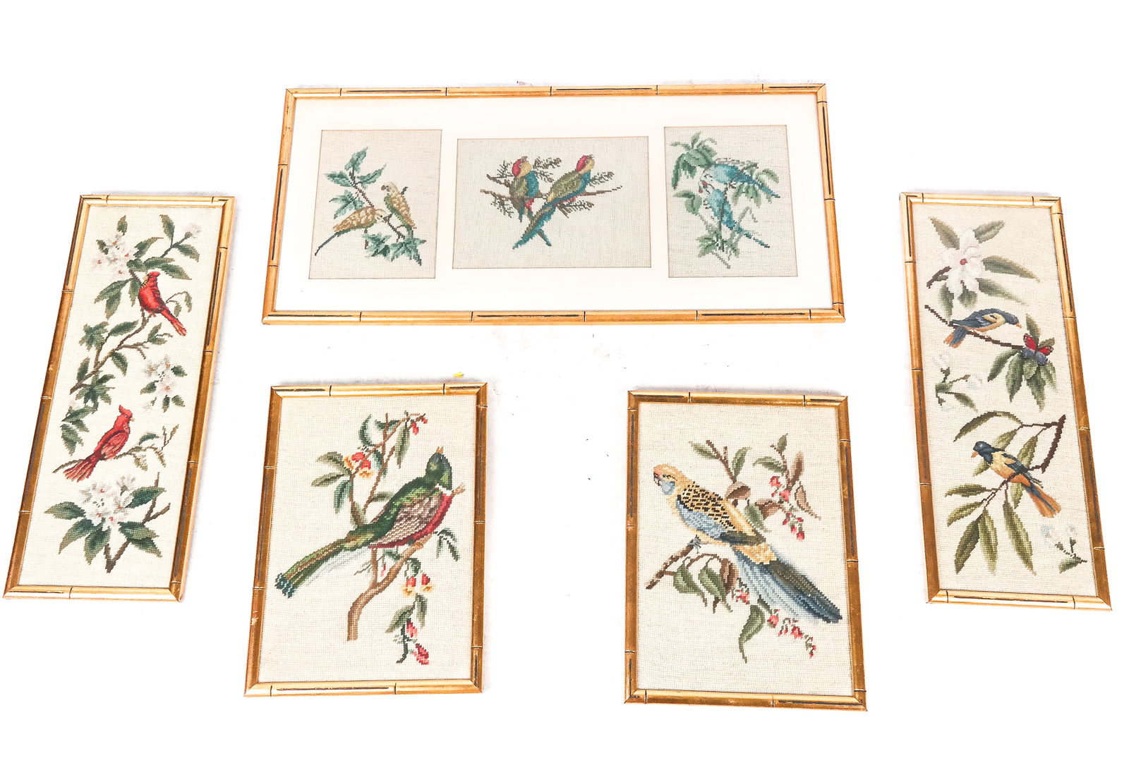 Five Framed Needlepoints (5) (1 of 11)