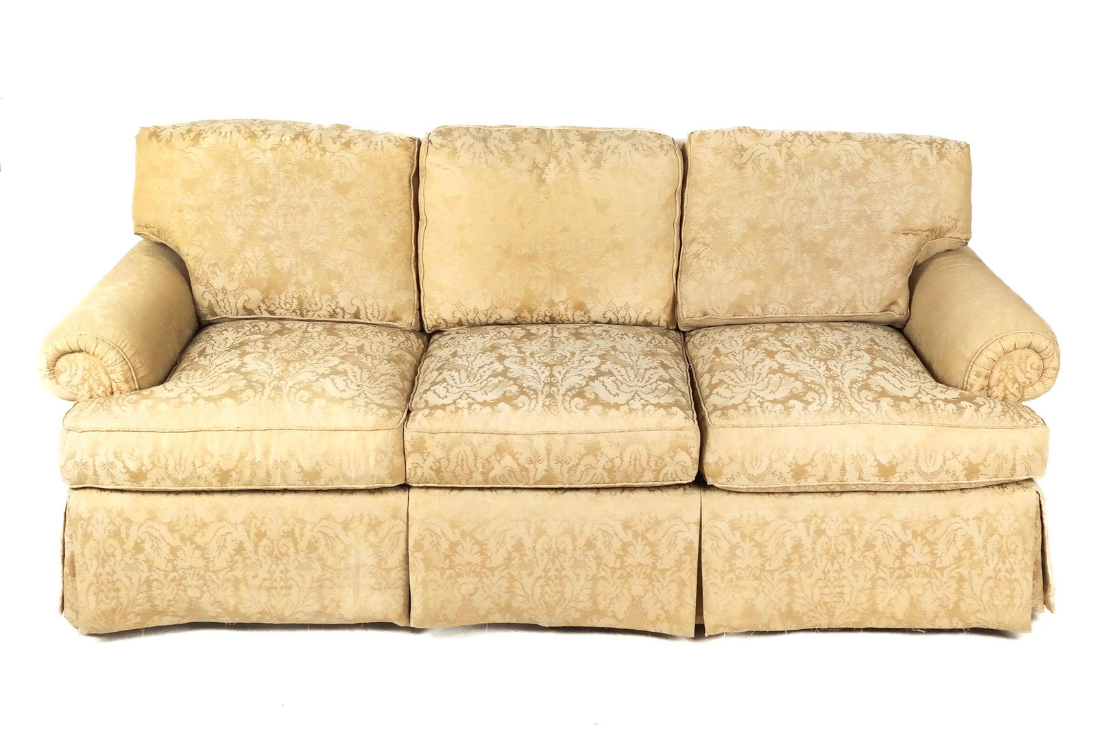 American Lawson Gold-Upholstered Sofa (1 of 7)
