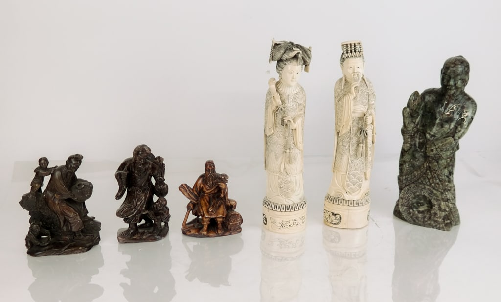 Chinese Carved Figurines, 6 (1 of 12)