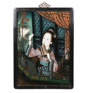 Chinese Reverse Painting On Glass