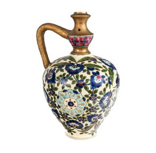 Fischer J. Porcelain Polychrome Water Jug