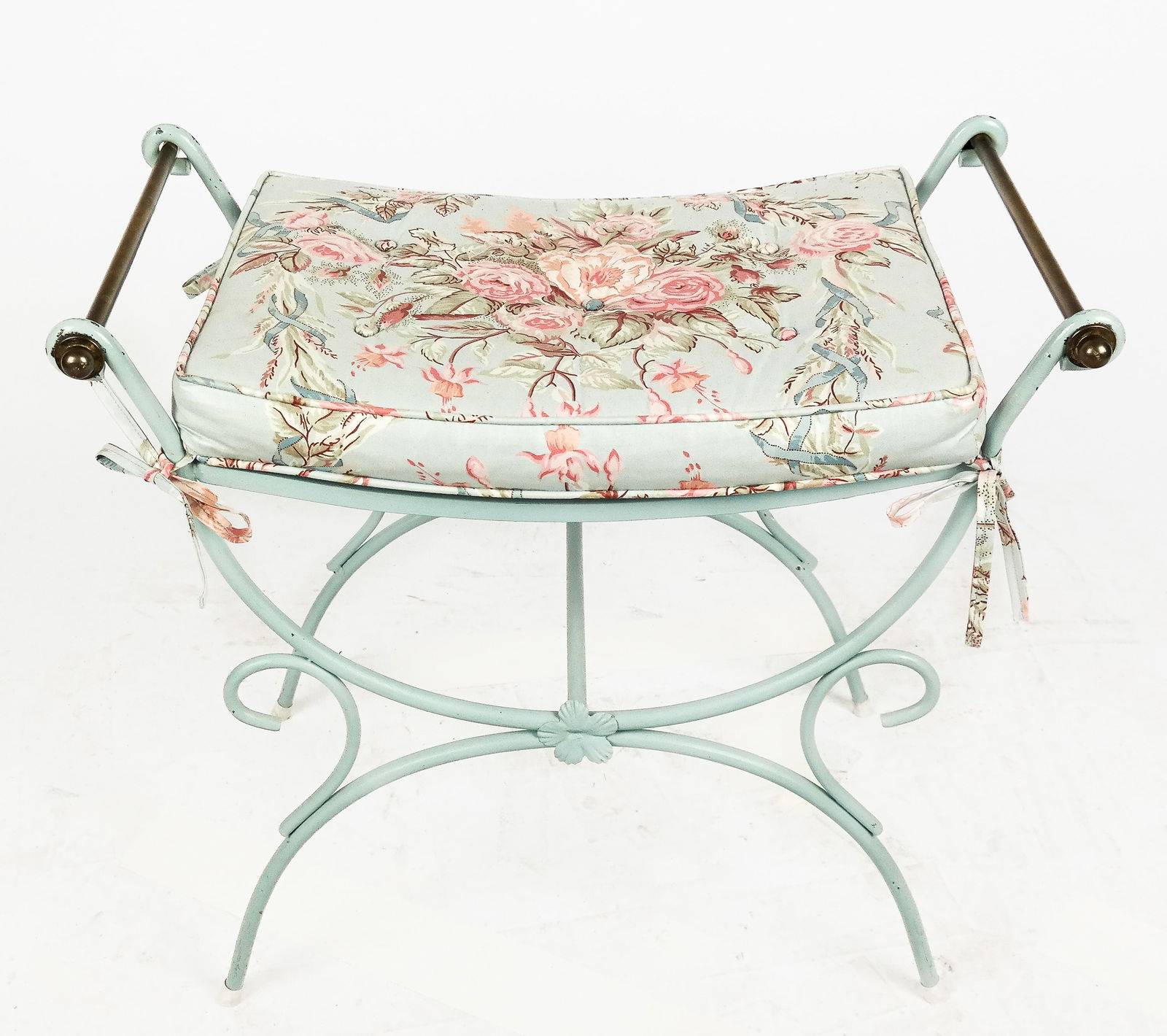 French Painted Iron Vanity Bench (1 of 9)