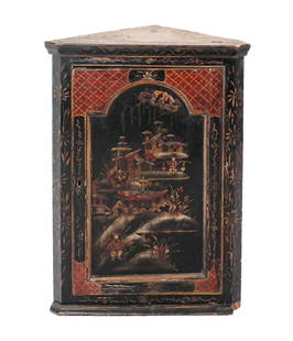 Chinoiserie Decorated Hanging Cabinet