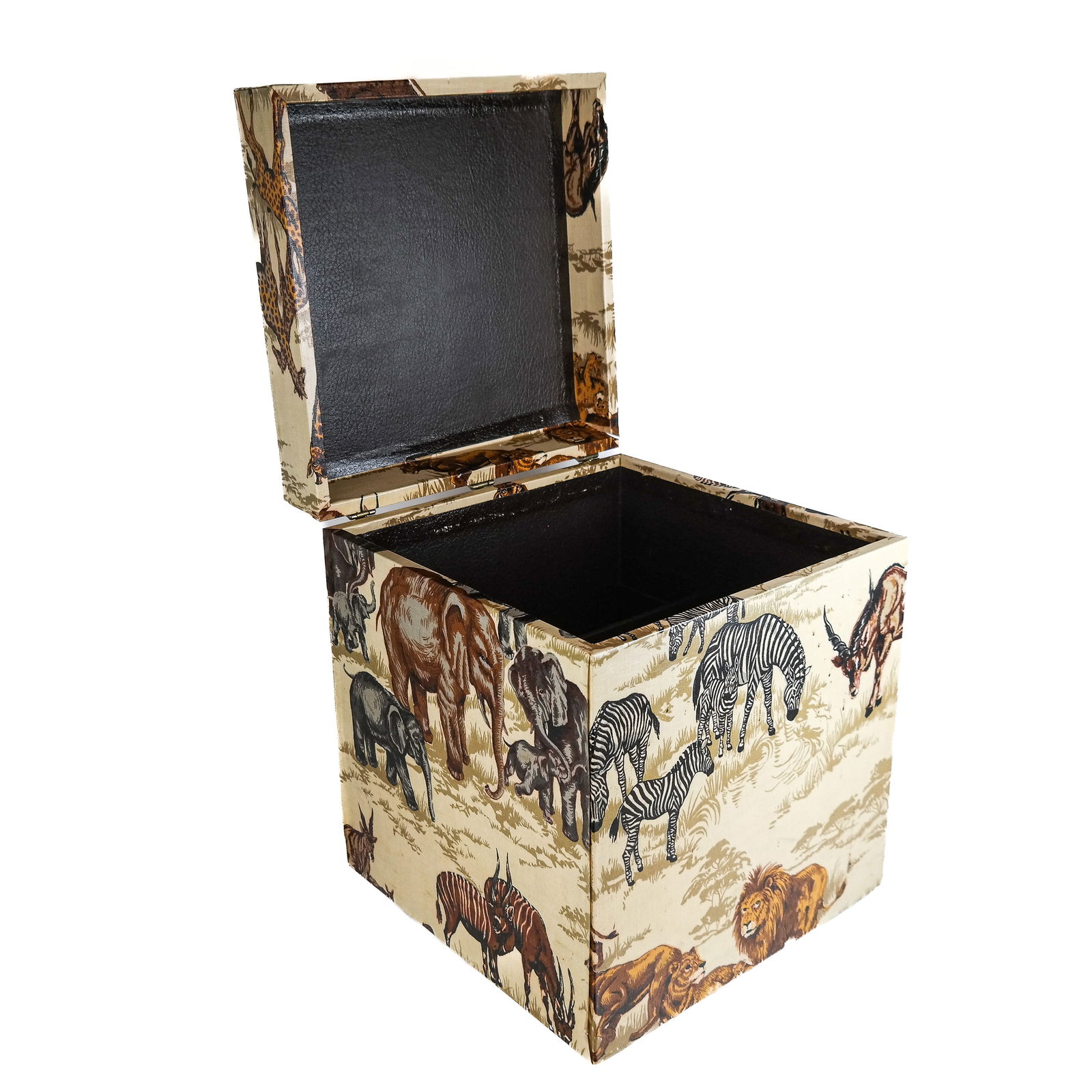 Vinyl Ottoman with Storage (1 of 10)