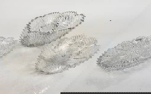 3 American Brilliant Cut Crystal and Crystal Bowls