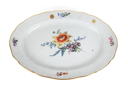 Meissen Floral Decorated Platter