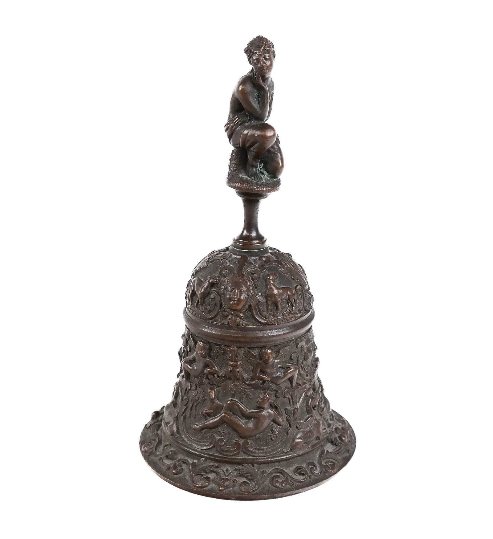 Italian Neoclassical Bronze Bell with Venus (1 of 5)