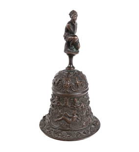 Italian Neoclassical Bronze Bell with Venus