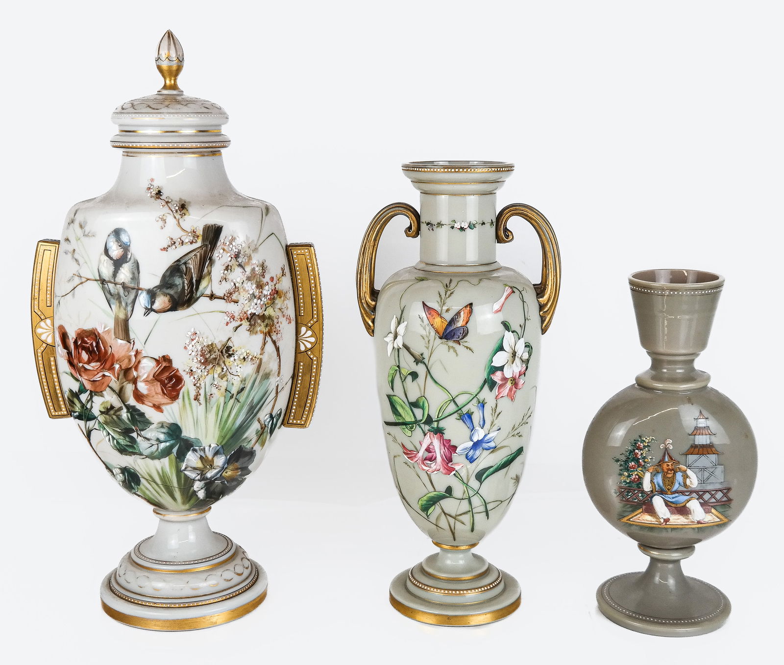 Victorian and Vintage Milk Glass Vessels, 3 (1 of 12)