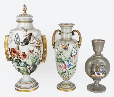 Victorian and Vintage Milk Glass Vessels, 3