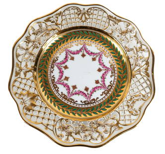 Sachsische Porzellan Pierced Cabinet Plates, 11