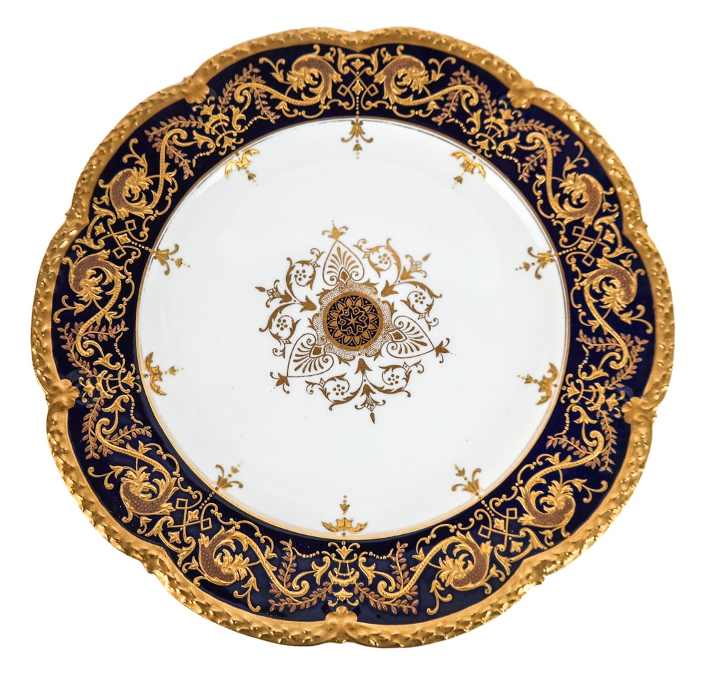 Coalport Gilt Decorated Cabinet Plates, 6 (1 of 9)