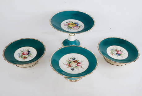 Set of 4 Paris Porcelain Dessert Compotes