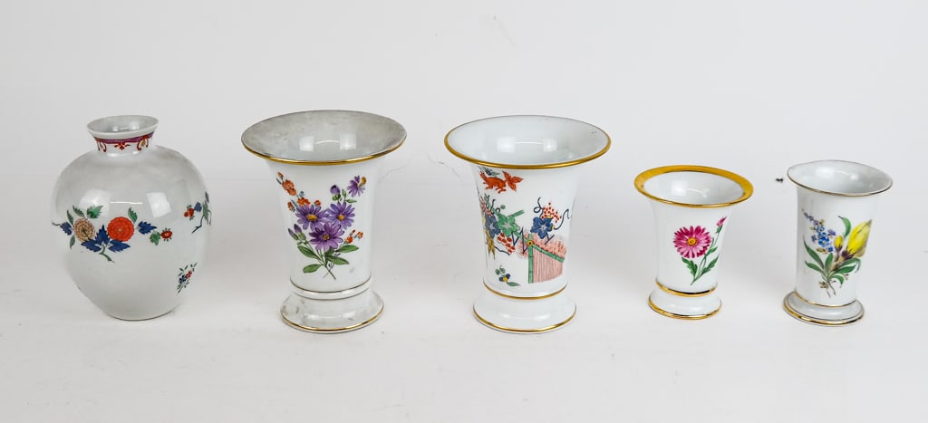 Meissen Hand-Painted Vases, 5 (1 of 12)