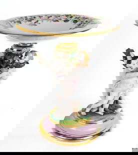French Porcelain and Bisque Compote